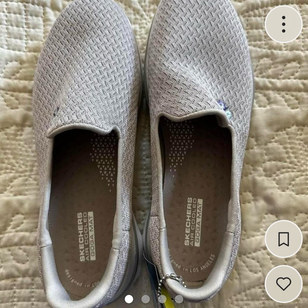 Skechers Light Gray Eco-Friendly Slip-Ons